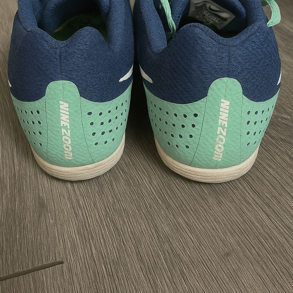 Nike Zoom Rival M8 Track Spikes Men’s 9.5 Unisex Blue Green - Picture 4 of 7